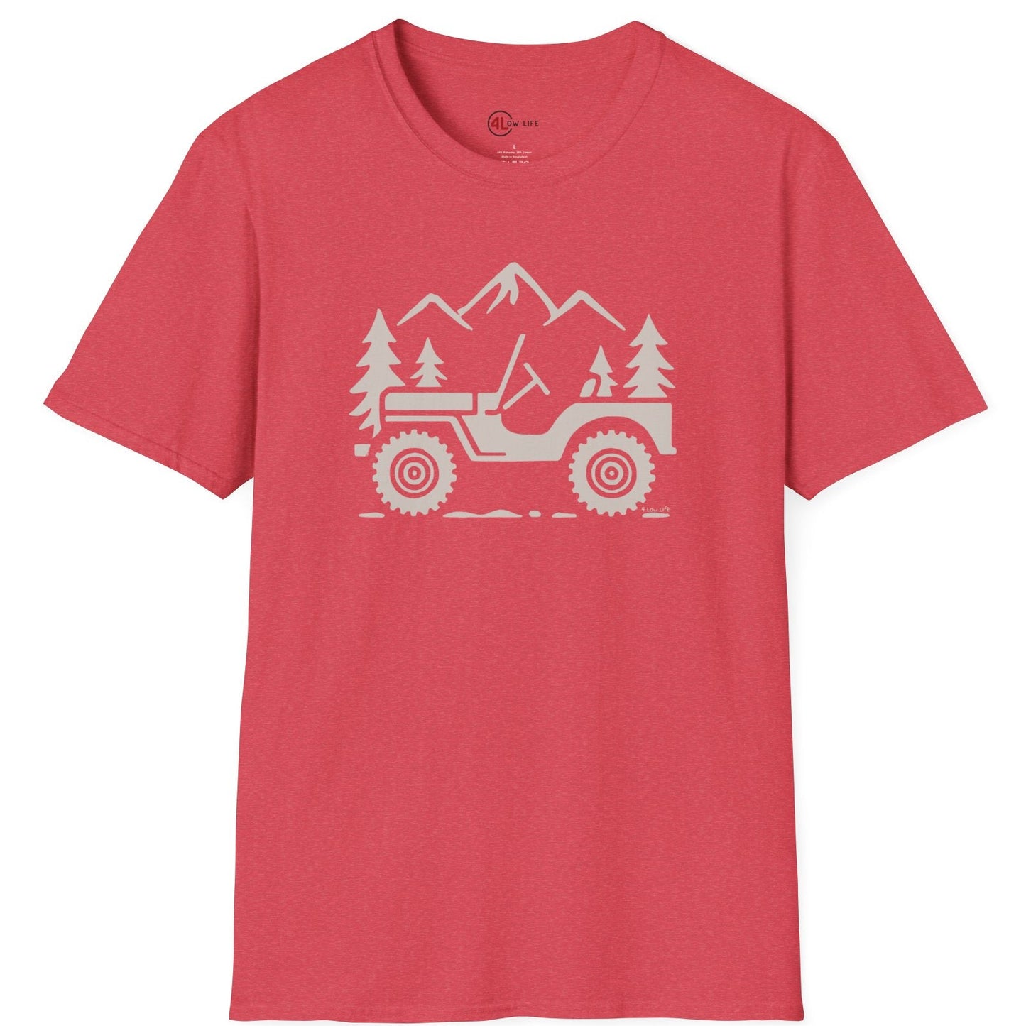 Grey Flat Fender and Mountains no Text T-Shirt