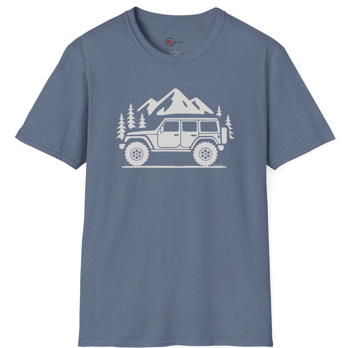 4 Door SUV Mountain Scene without Text T-Shirt