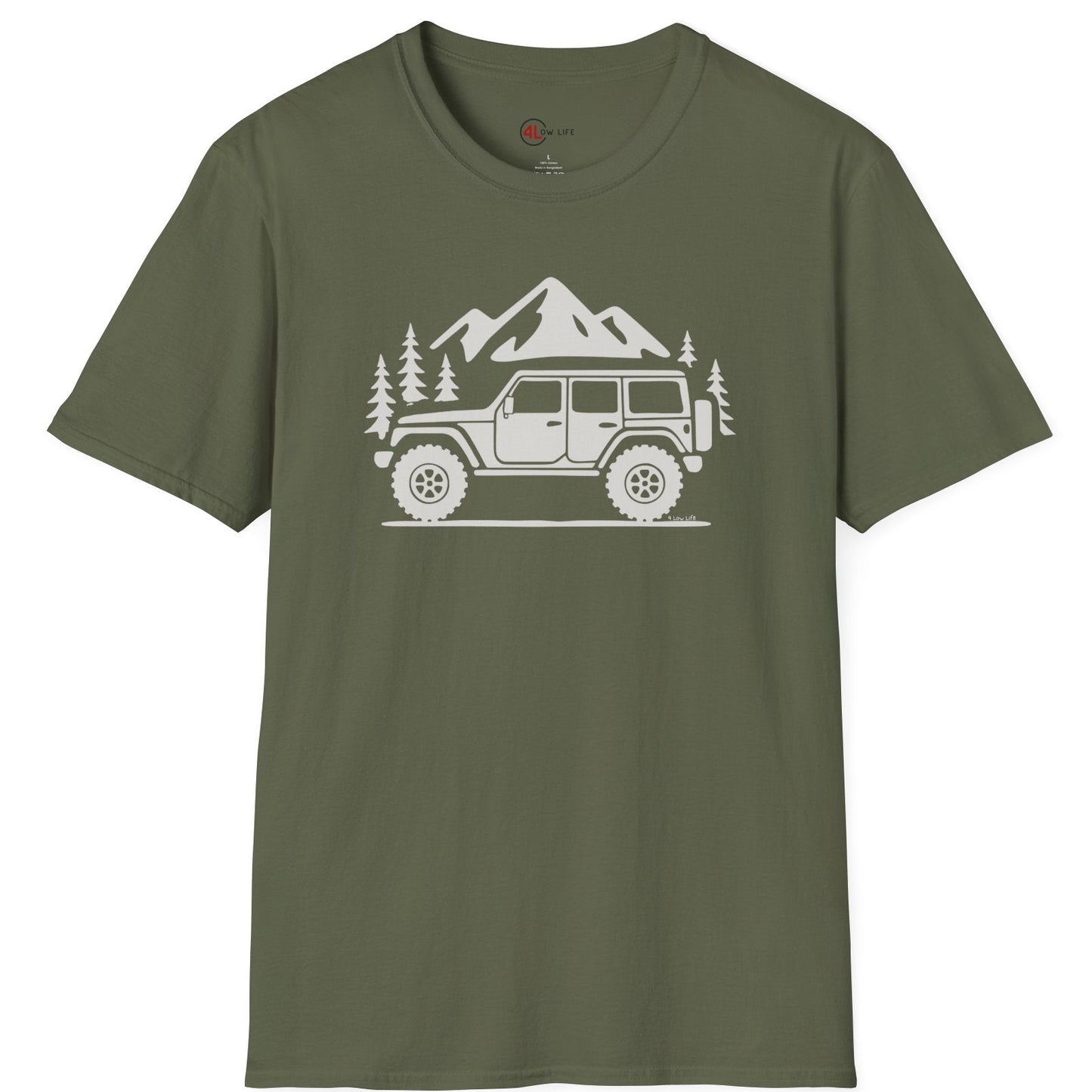 4 Door SUV Mountain Scene without Text T-Shirt