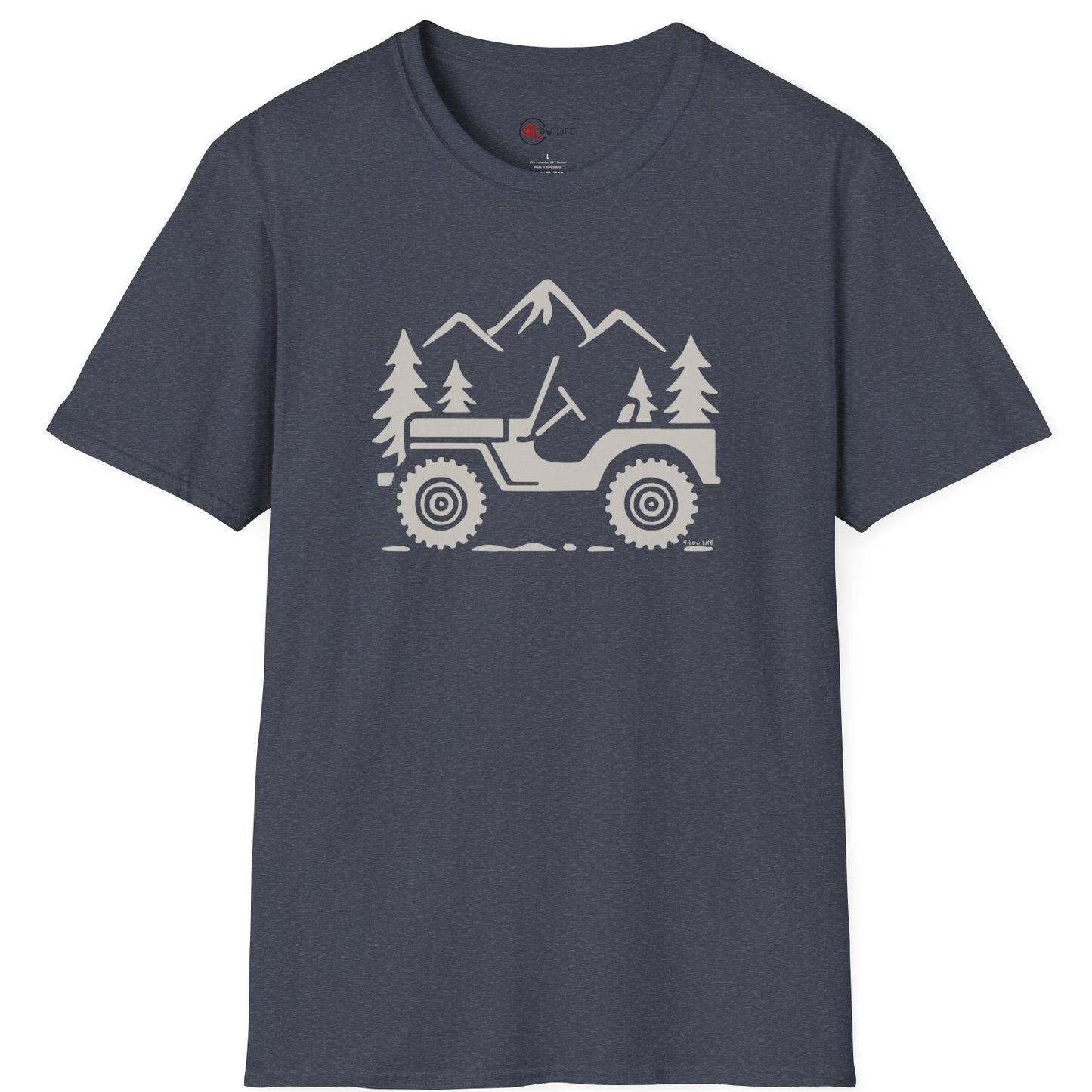 Grey Flat Fender and Mountains no Text T-Shirt