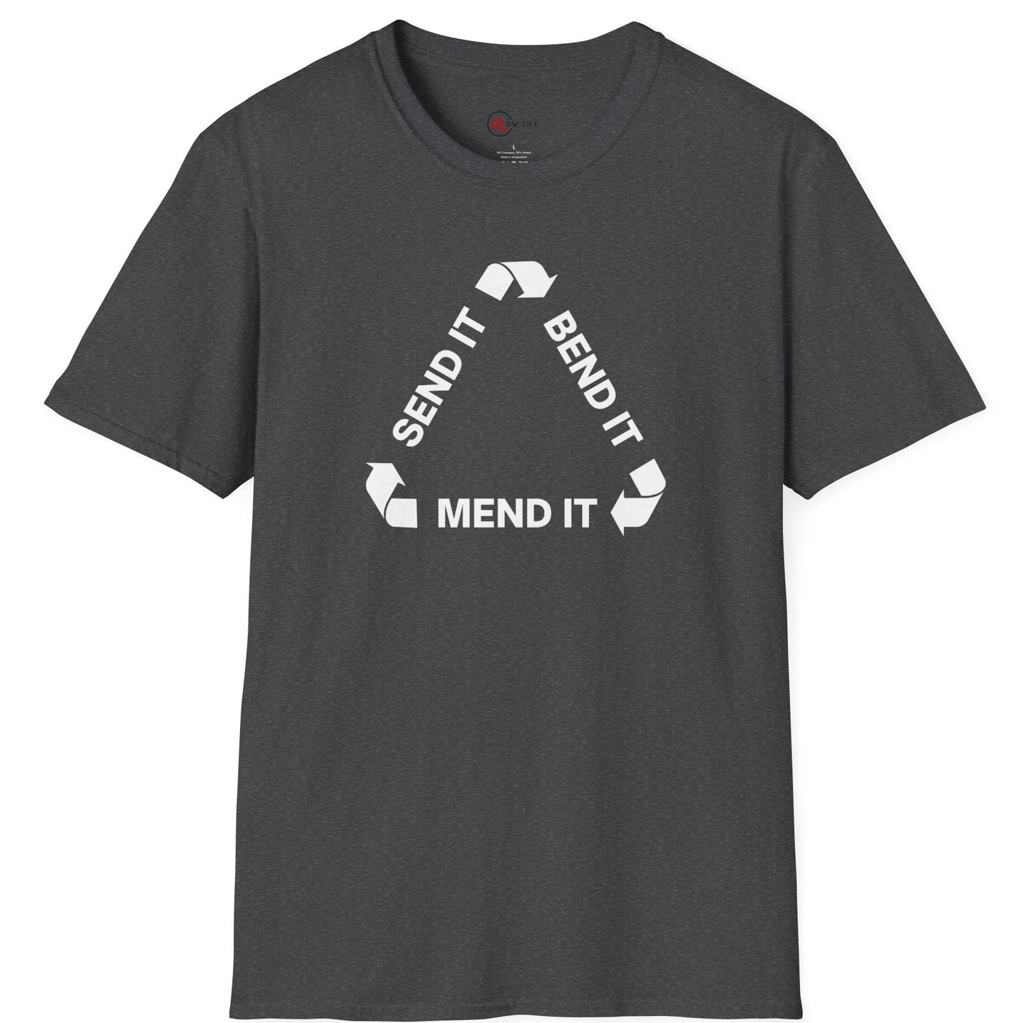 Send It, Bend It, Mend It White Arrows T-Shirt
