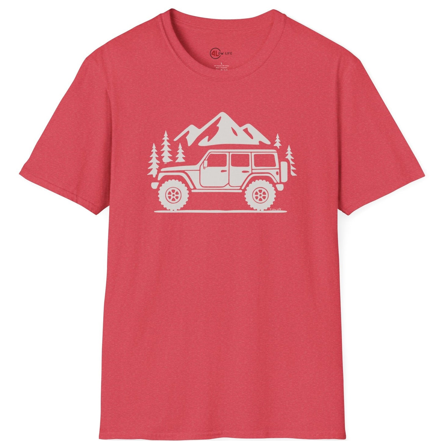 4 Door SUV Mountain Scene without Text T-Shirt