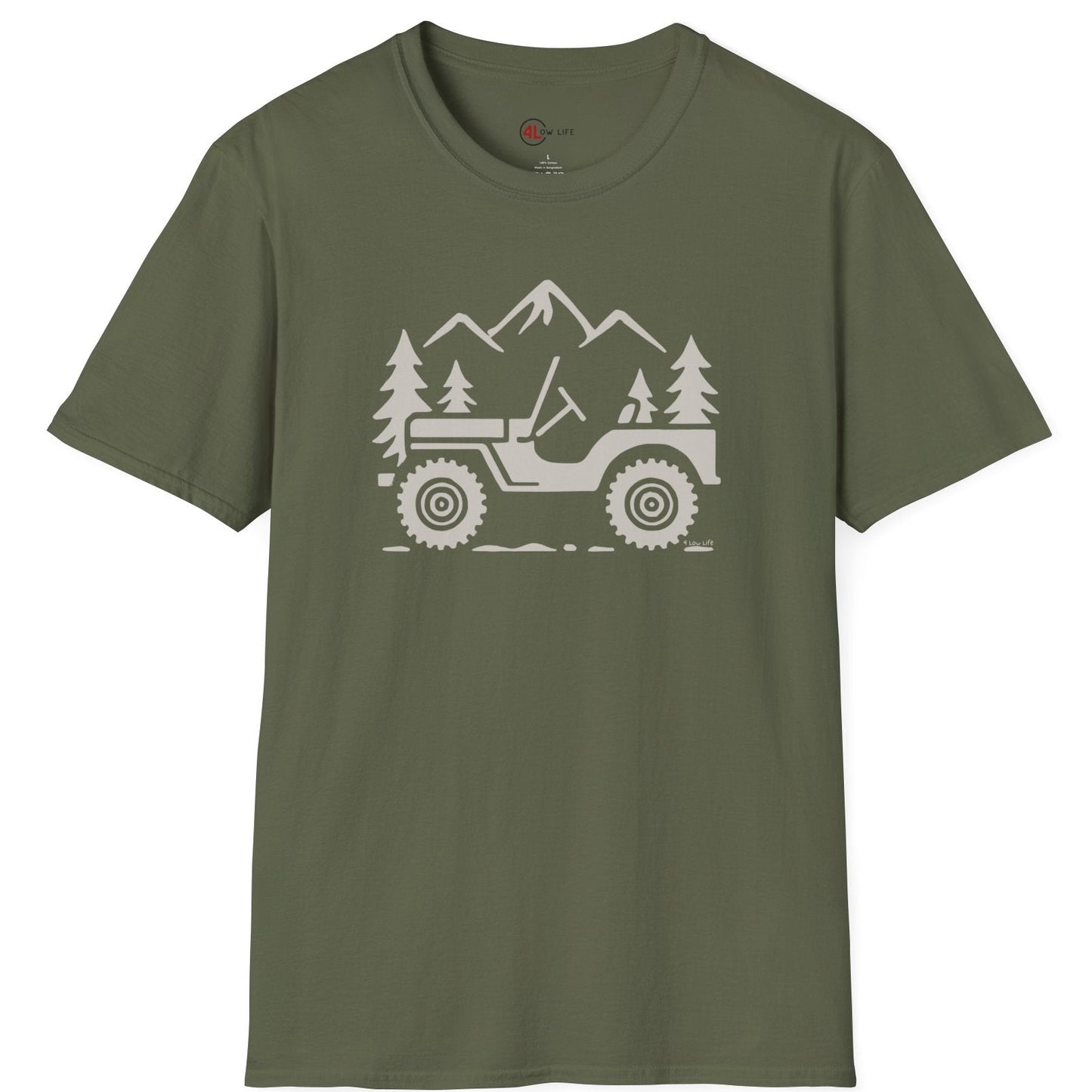 Grey Flat Fender and Mountains no Text T-Shirt