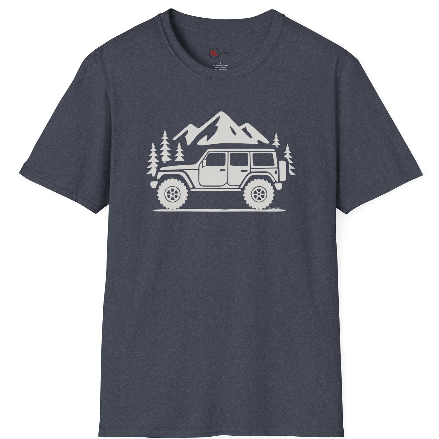 4 Door SUV Mountain Scene without Text T-Shirt