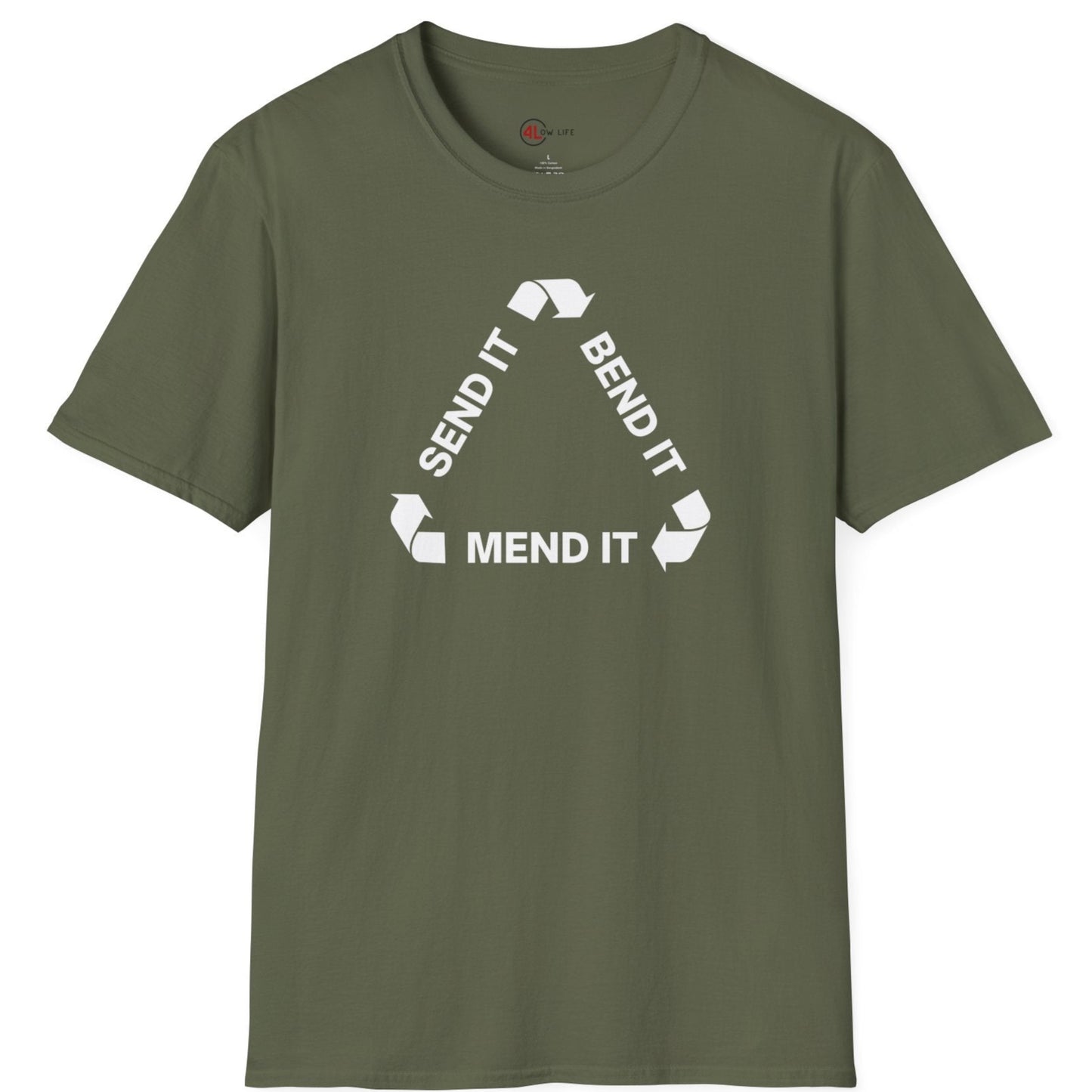 Send It, Bend It, Mend It White Arrows T-Shirt