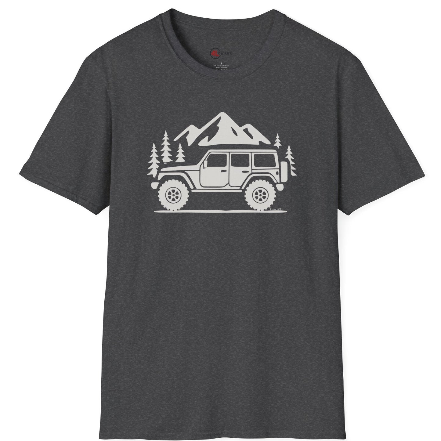4 Door SUV Mountain Scene without Text T-Shirt